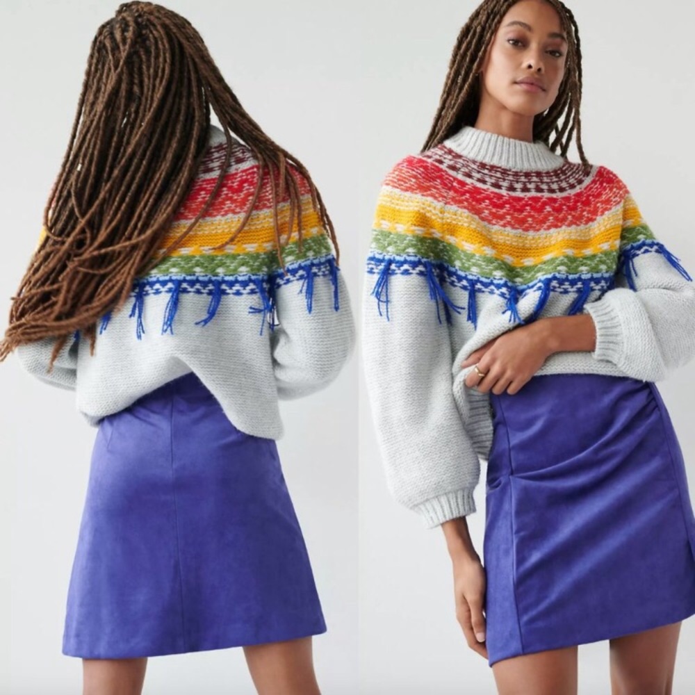 Anthropologie Roxanna Suede Mini Skirt